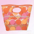 Color Stripes PVC Beach /Shopping Fashion Bag with Die Cut Handle